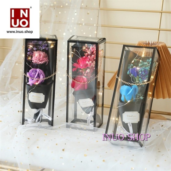 Caja de regalo con flores 💐 de jabón perfumadas